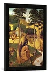Kunst für Alle 'Encadré Image de Hieronymus Bosch La Tentation de Saint Antoine Impression d'art dans Le Cadre de Haute qualité Photos Fait Main, 40 x 60 cm Noir Mat