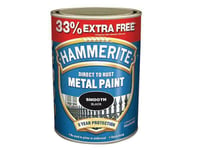 Hammerite Direct To Rust Smooth Finish Metal Paint Black 750Ml + 33% HMMSFB750AV