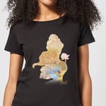 Disney Princess Filled Silhouette Belle Women's T-Shirt - Black - XXL - Noir