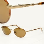 Emporio Armani 1997 Vintage Sunglasses Mens Womens Oval Brown Havana 069-S 1048
