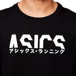 Kortærmet T-shirt til Mænd Asics Katakana Sort S