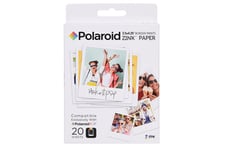 Papier photo instantané Polaroid Papier photo Zink 3X4 pour appareil photo numérique instantané Polaroid POP (20 photos)