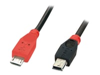 Lindy - Usb-Kabel - Mini-Usb Typ B (Hane) Till Mikro-Usb Typ B (Hane) - Usb 2.0 Otg - 1 M - Formpressad - Svart