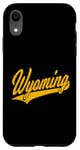 Coque pour iPhone XR State of Wyoming Varsity, style maillot de sport classique