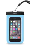 JOTO Universal Waterproof Pouch Cellphone Dry Bag Case for iPhone 13 Pro Max Xs Max XR X 8 7 6S Plus SE, Galaxy S20 Ultra S10 Plus S10e S9 Plus S8 Note 10 –Blue