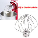 Kitchen Treasure Stainless Steel Wire Whisk 4.5QT Fits Kitchen Aid Mixers