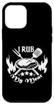 iPhone 12 mini Funny Text I Rub My Meat BBQ Dad Offset Smoker Pit Accessory Case