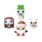 Funko Pocket Pop! Disney The Nightmare Before Christmas - Jack Skellington - Tree Holiday Box 4 Pieces - Porte-clés - Mini-Figurine en Vinyle à Collectionner Porte-clés Fantaisie - Cadeau de Noël