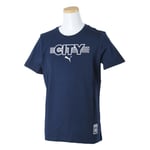 Manchester City Football T-Shirt (Size 5-6y) Kid's PUMA Core Logo Top - New