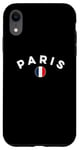 Coque pour iPhone XR Maillot de football France Football 2024 Drapeau Coq I Love Paris