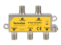 TechniSat - Antennsplitter - F-kontakt till F-kontakt - skärmad - silver