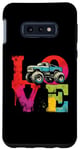 Galaxy S10e Love Monster Truck - Vintage Colorful Off Roader Truck Lover Case