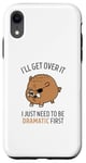 Coque pour iPhone XR Pig I'll Get Over It I Just Need To Be Dramatic First