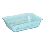 Food Plastic Strainer Wash, Cleaning Food Strainer Bowl, Plastic Washing Vegetables Basket, Detachable Fruits Colanders, Saver Clean Wash (Green, 4.5 litres)