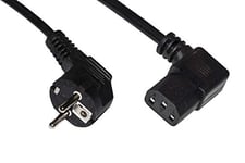 LINK LKSK18N Câble d'alimentation fiche Tédécale 16 A 90 degrés – Prise IEC C13 90 degrés 1,80 m