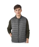 Crew Clothing Mens Bomber Collar Bodywarmer Gilet - Grey Nylon - Size X-Large