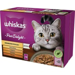 Kattemad Whiskas Pure Delight Kylling Kalkun And Fugle 12 x 85 g