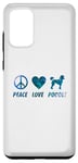Coque pour Galaxy S20+ Peace Love Caniche Funny Cute Dog Lover Pet Lover