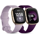 Mjuk ersättningssportrem för Fitbit Versa 4/3/Sense (2-pack)