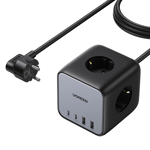 Ugreen cube power strip 65W USB, USB C + 3x AC socket - TheMobileStore Snabbladdare Type-C