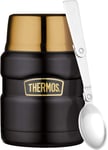 Thermos King Flask Vacuum Insulated Food Flask 470ml/710ml Black & Gold
