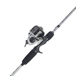 Abu Garcia 6’ Max PRO Fishing Rod and Reel Spincast Combo, 2-Piece Composite Rod, Size 10 Casting Reel, Right/Left Handle Position Grey