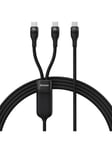 Baseus 2in1 USB cable Flash Series USB-C do USB-C 100W 1.5m (black)