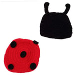 TOPofly Newborn Baby Crochet Photography Prop, Baby Photo Costume Outfits rochet Knitted Animal Ladybug Photo Prop Clothes for Newborn Babies