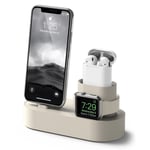 3-in-1 Ladestasjon for iPhone, AirPods & Apple Watch - Beige