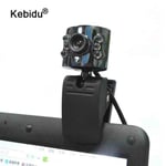 Webcam 6 30.0 avec micro et variateur, 2.0 méga pixels, compatible PC, ordinateur de bureau, USB lumière Led