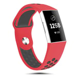 Fitbit Charge 3 Sport Silicone Strap Red/Black