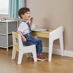Liberty House Toys Kids Desk And Chair - White Wood