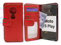 Skimblocker Plånboksfodral Motorola Moto E5 Play (Röd)