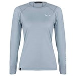 SALEWA PEDROC Alpine Wo W L/S Tee T-Shirt - Blue Fog, 46/40