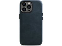Icarer Oil Wax Premium Leather Apple Iphone 14 Pro Max Magnetic Leather With Magsafe Dėklas Telefonui Mėlynos Spalvos (Wmi14220704-Bu)