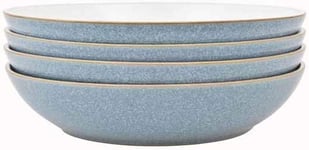 Denby 381048944 Elements 4 Piece Pasta Bowl Set, Blue