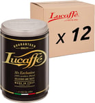 LUCAFFÈ Mr. Exclusive Arabica Ground Coffee, 250Gr X 12 Steel Can Preserves Arom
