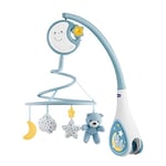 Chicco Next2Dreams Mobile pour Lit Bébé avec Lumières et Musique 3 en 1 - Compatible avec le Berceau Next2Me, avec Effets Sonores, Projecteur de Lumière Nocturne Douce et Musique - 0 Mois et +, Bleu