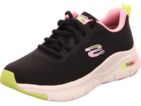 Skechers Arch FIT Infinity CO Women's Low Shoes, Sports Shoes, Lace-up Shoes, Breathable, Sports Shoes, Casual Shoes, Black, 36.5 EU