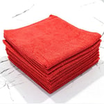 Pegasus Textiles Lot de 10 Chiffons en Microfibre Rouge 40 x 40 cm