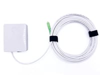 Elfcam® - 50 Mètres Cable Fibre Optique SC/APC à SC/APC Simplex Monomode (4,0mm), Equipé d'une PTO pour Box Fibre, Rallonge Utilisée pour Déplacer le Boîtier Fibre, Sans la Moindre Perte de Débit