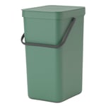 Brabantia Sort & Go Kitchen Waste/Recycling Bin - 16 Litre - Fir Green