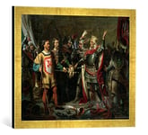 'Encadré Image de maksym iljan Antoni piotrowski "Wladyslaw II jagiellończyk (c.1351–1434) Before The Battle of Tannenberg, 15th July 1410, 1854, d'art dans le cadre de haute qualité Photos fait main, 60 x 40 cm, or Raya