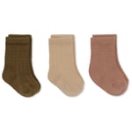 Konges Sløjd 3pk pointelle socks – brush/moonlight/breen - 17-18