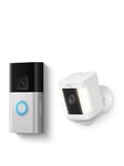 Ring Video Doorbell Plus With Wireless Spotlight Camera Plus