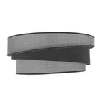 Abat-jour suspendu 50 x 40 x 22 cm gris avec diffuseur, idéal pour éclairage décoratif d'intérieur.