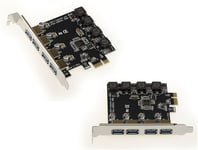KALEA-INFORMATIQUE Carte contrôleur PCIe 4 PORTS USB3 (USB 3.0 5G) - HIGH POWER 8A avec Chipset NEC D720201
