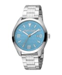 Roberto Cavalli Mens RC5G048M0055 Men Quartz Stainless Steel Light Blue 10 ATM 42 mm Watch - One Size