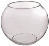 Clear Glass Fish Bowl Vase Centrepiece Bubble Ball Home Office Wedding Snowman 15cm, 20cm, 25cm 25cm (25cm)