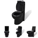 The Living Store Keramisk toalettstol hörnmodell svart -  Toaletter